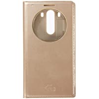 Oceanmap Flip Smart Circle Window View Funda PU Leather Hard Cover Case Para LG G3 D850 D855 Color Oro